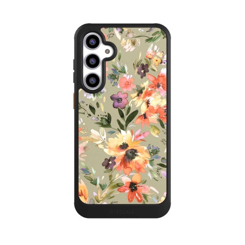 Samsung Galaxy S23 FE NIVOcore Malerische tropische Blumen Salbeigrün