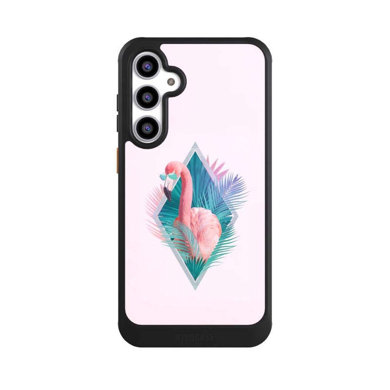 Galaxy S23 FE NIVOcore Tropical Leaves Flamingo