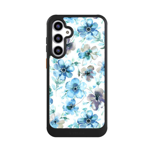Samsung Galaxy S23 FE NIVOcore Blaues Blumenmuster Trendy