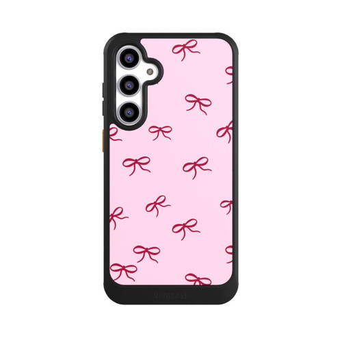 Samsung Galaxy S23 FE NIVOcore Schleifen Muster Rot Pink