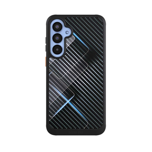 Samsung Galaxy A55 5G NIVOcore Blaue Linien auf Karbon