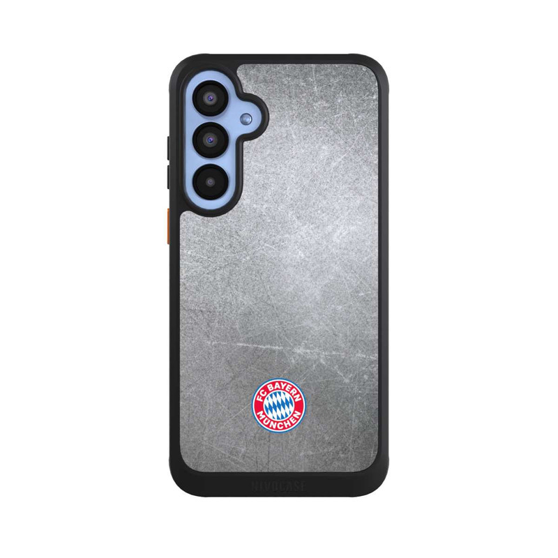 Galaxy A55 5G NIVOcore Klassisches FCB Logo Klein - Bunt auf Metalllook