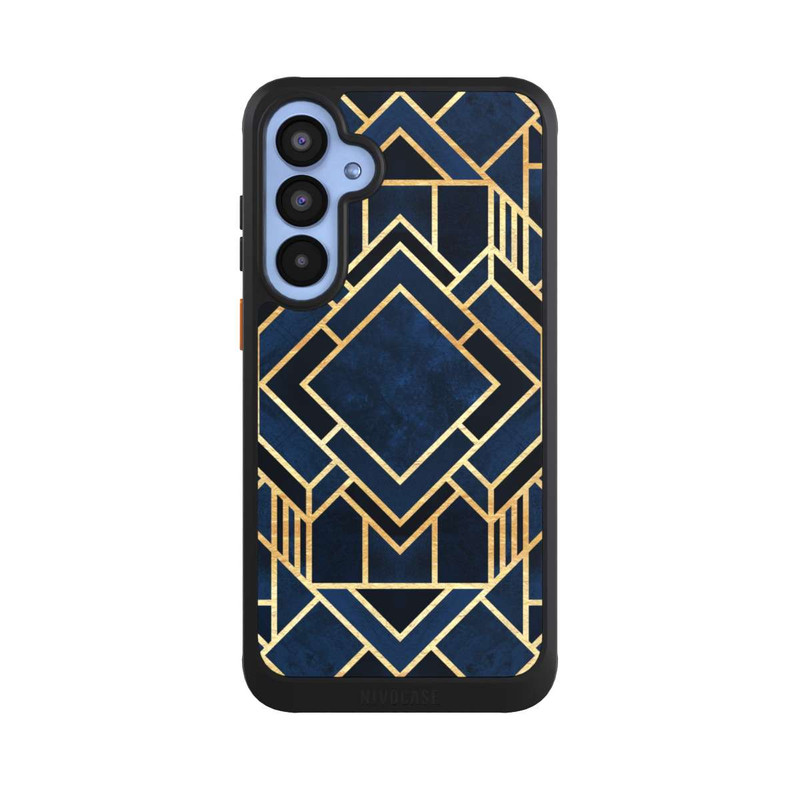 Galaxy A55 5G NIVOcore Kunst Deko Blau Golddruck