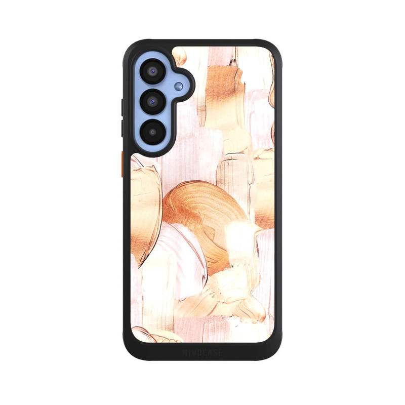 Galaxy A55 5G NIVOcore Weiß/Gold Pinsel Muster
