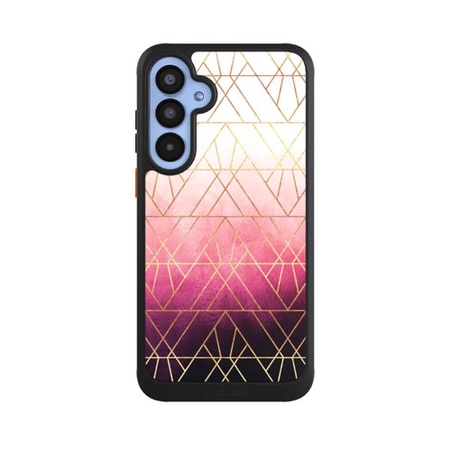 Samsung Galaxy A55 5G NIVOcore Pink Ombre Dreiecke Golddruck
