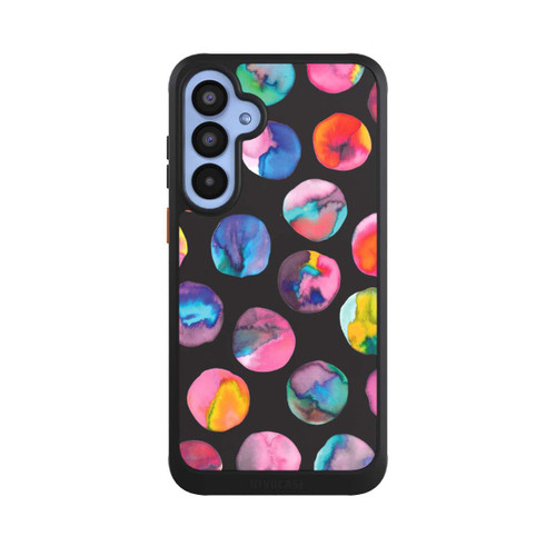 Samsung Galaxy A55 5G NIVOcore Bunte Tintenmurmeln Punkte Schwarz
