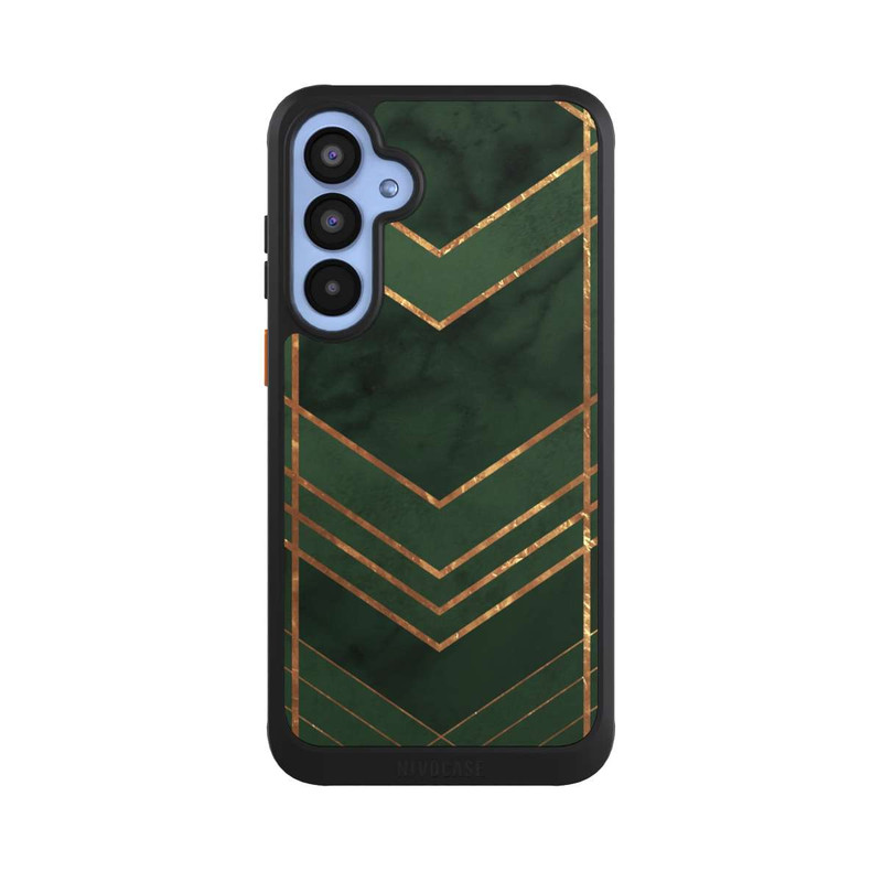 Galaxy A55 5G NIVOcore Motif vert foncé rayures dorées