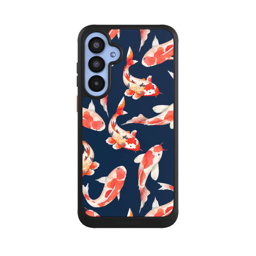 Samsung Galaxy A55 5G NIVOcore Koi auf blauem Hintergrund