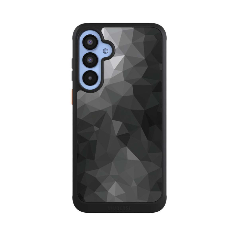 Galaxy A55 5G NIVOcore Polygonales Mosaik Schwarz/Weiß