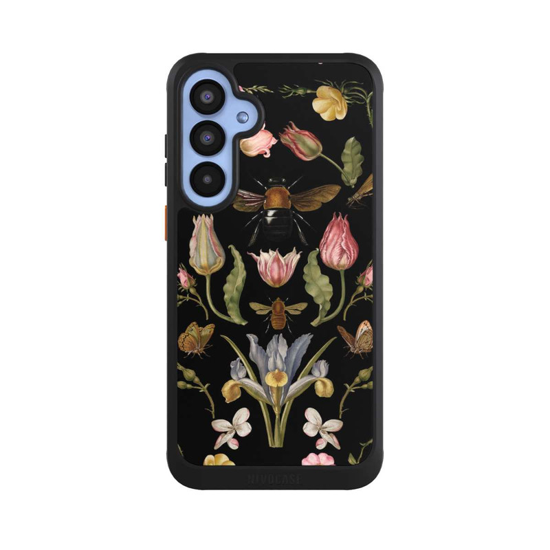 Galaxy A55 5G NIVOcore Fleurs Sauvages et Abeilles Fond Noir