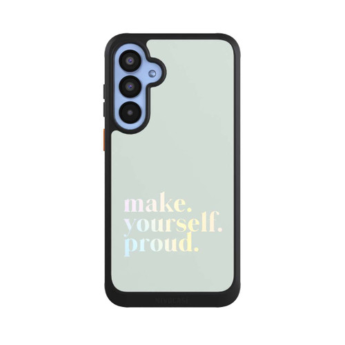 Samsung Galaxy A55 5G NIVOcore Make Yourself Proud Zitat-Minze und Farbverlauf