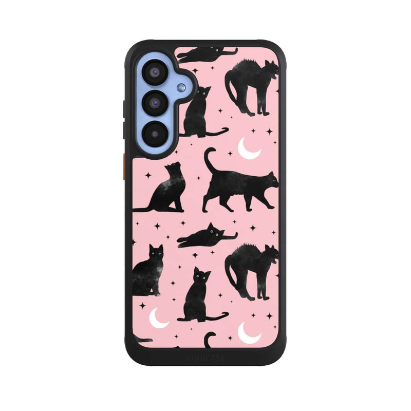 Galaxy A55 5G NIVOcore Lune & Chats Fond Rose