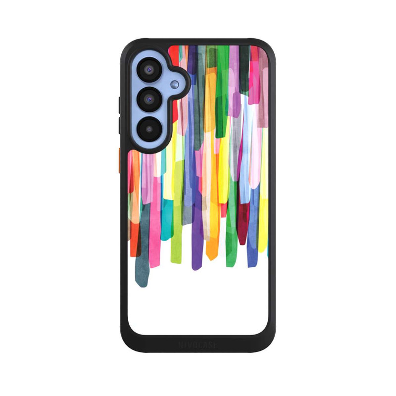 Galaxy A55 5G NIVOcore Bunte Streifen Weißer Hintergrund