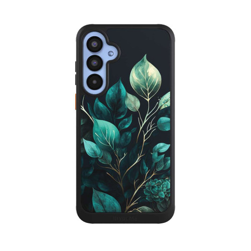 Samsung Galaxy A55 5G NIVOcore Grüne Eukalyptus Blätter mit dunklem Hintergrund mit KI