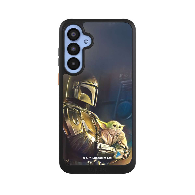 Galaxy A55 5G NIVOcore Mandaloriens et Grogu à l'intérieur du vaisseau