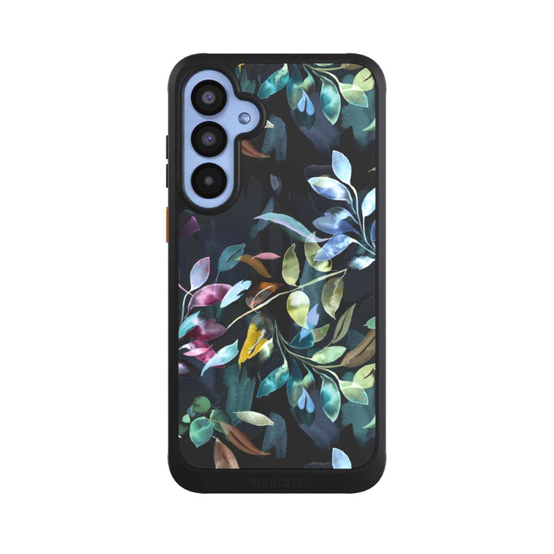 Galaxy A55 5G NIVOcore Aquarelle Feuilles Mystiques Noir