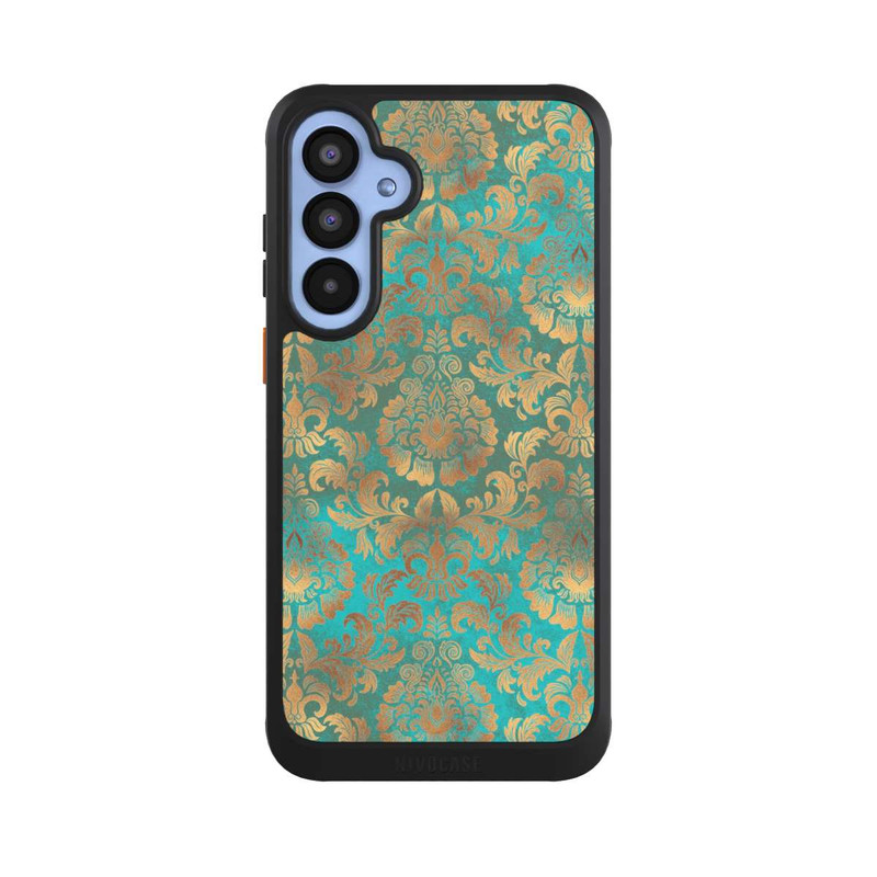 Galaxy A55 5G NIVOcore Papier Peint Damassé Turquoise
