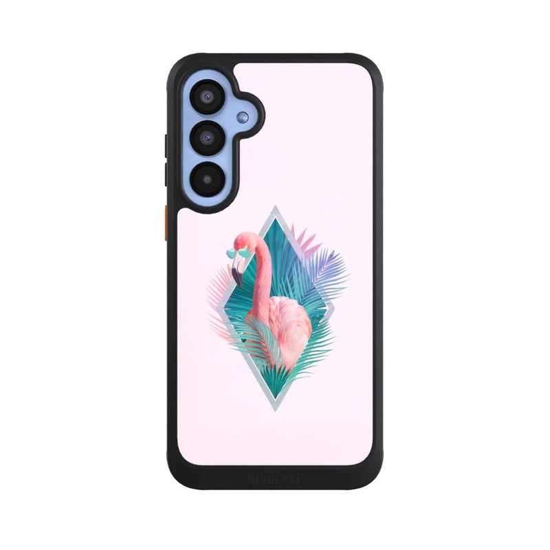 Galaxy A55 5G NIVOcore Feuilles tropicales Flamant