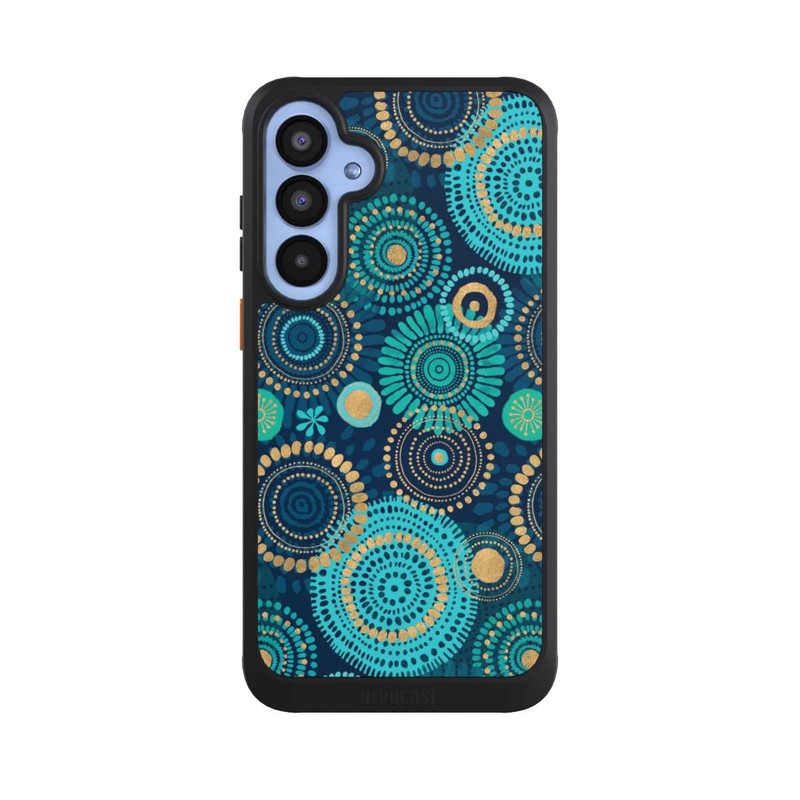 Galaxy A55 5G NIVOcore Blockprint India Teal Gold