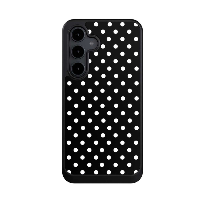 Galaxy S24 FE NIVOcore Polka Dots Schwarz und Weiß