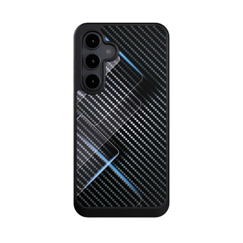 Samsung Galaxy S24 FE 5G NIVOcore Blaue Linien auf Karbon