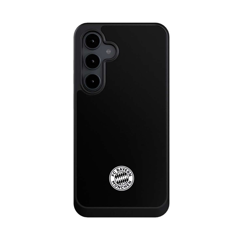 Galaxy S24 FE NIVOcore Klassisches FCB Logo Klein - Weiß auf Schwarz