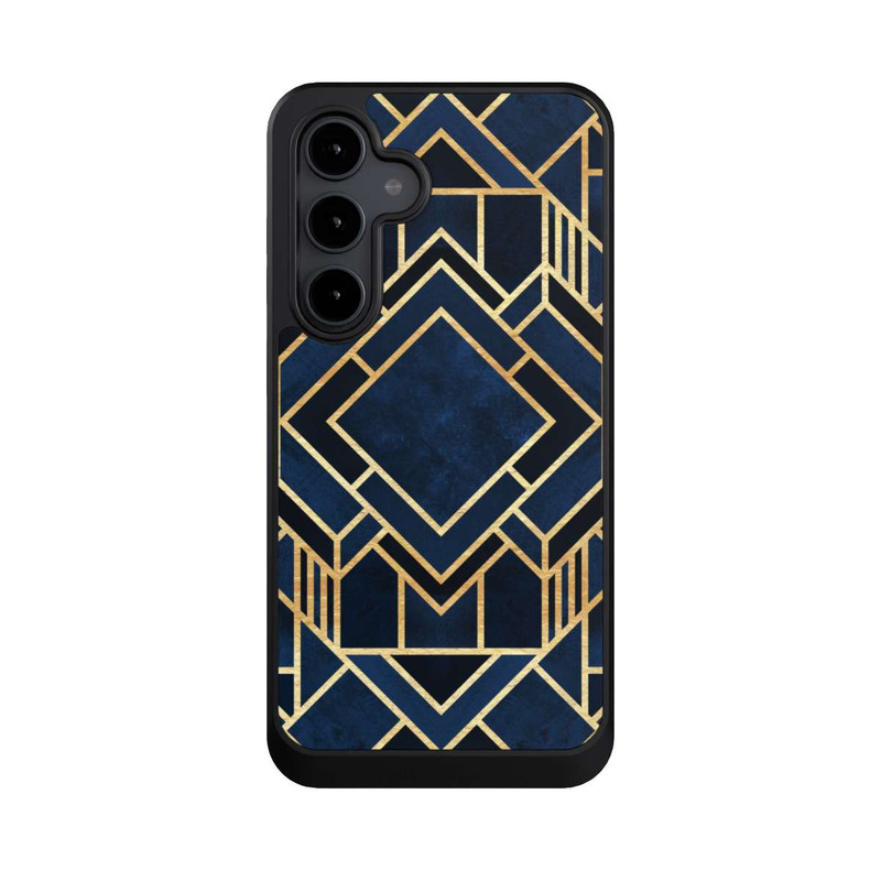 Galaxy S24 FE NIVOcore Kunst Deko Blau Golddruck