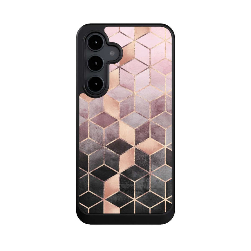 Galaxy S24 FE NIVOcore Pink-grauer Farbverlauf Würfel Druck