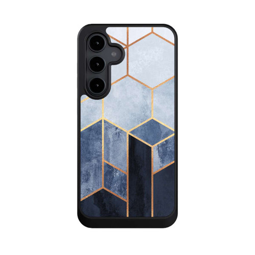 Samsung Galaxy S24 FE 5G NIVOcore Impression d'or d'hexagones bleus doux
