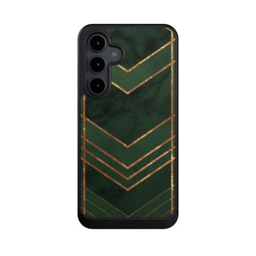 Samsung Galaxy S24 FE 5G NIVOcore Dark Green Pattern Golden Stripes