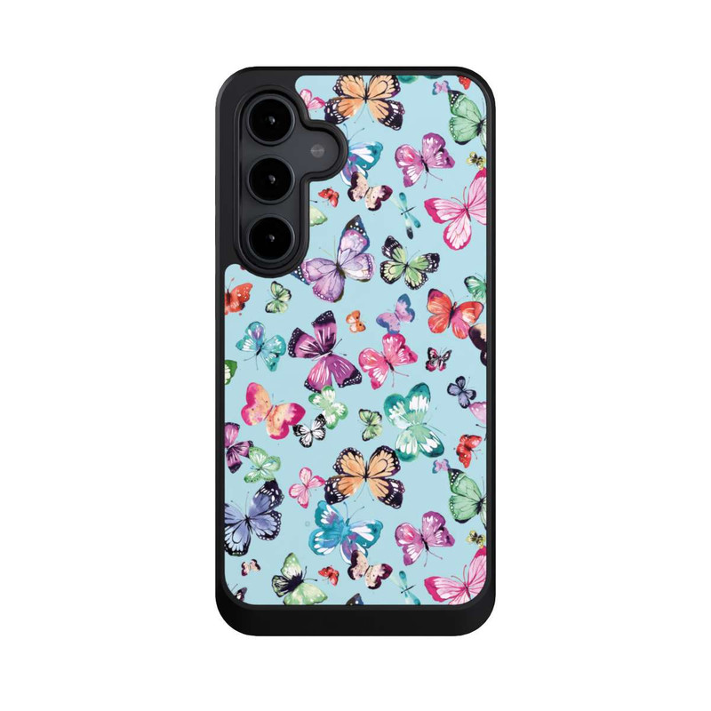 Galaxy S24 FE NIVOcore Schmetterlinge rosa orange blau