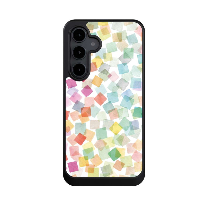 Galaxy S24 FE NIVOcore Konfetti geometrische Plaids Regenbogen
