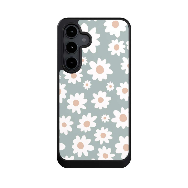 Galaxy S24 FE NIVOcore Daisy Flower Seamless Pattern Green