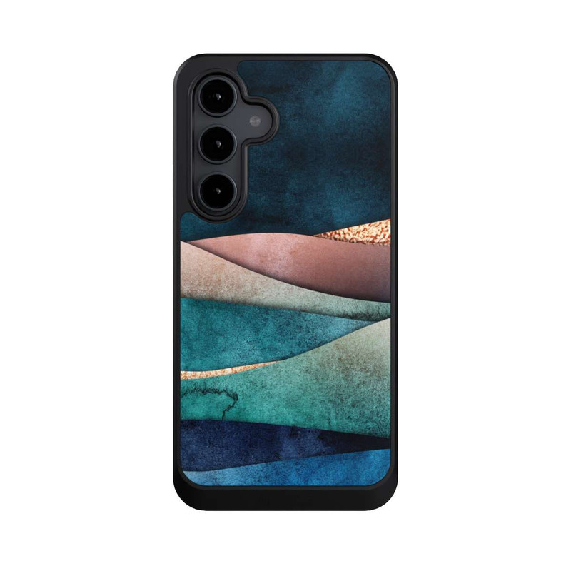 Galaxy S24 FE NIVOcore Blau-Goldene Wellen