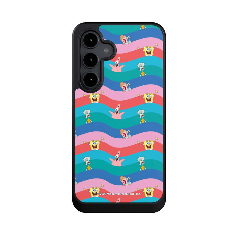 Galaxy S24 FE NIVOcore Spongebob Freunde Bunte Wellen