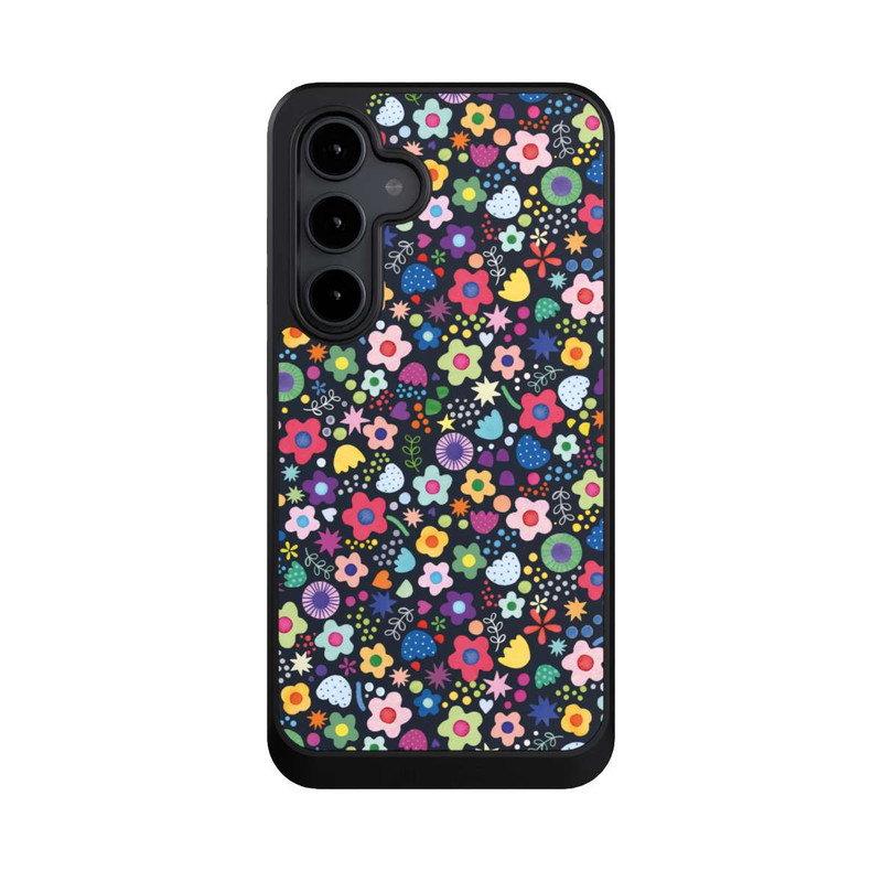 Galaxy S24 FE NIVOcore Psychedelic Flowers Multi Black