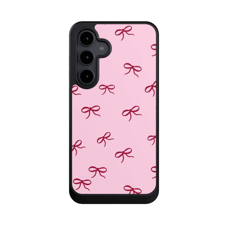 Galaxy S24 FE NIVOcore Schleifen Muster Rot Pink