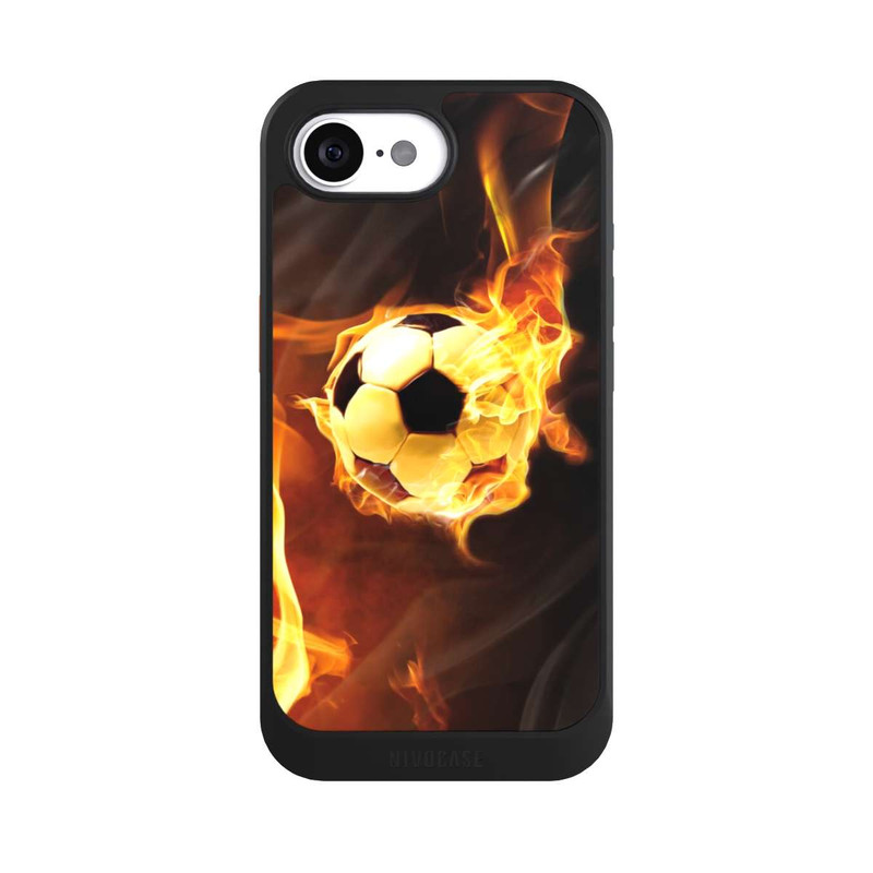 iPhone 16e NIVOcore Fußball in Flammen