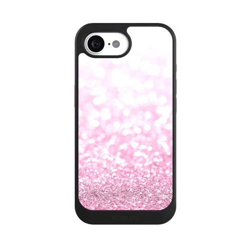 Apple iPhone 16e NIVOcore Pluie de paillettes roses look