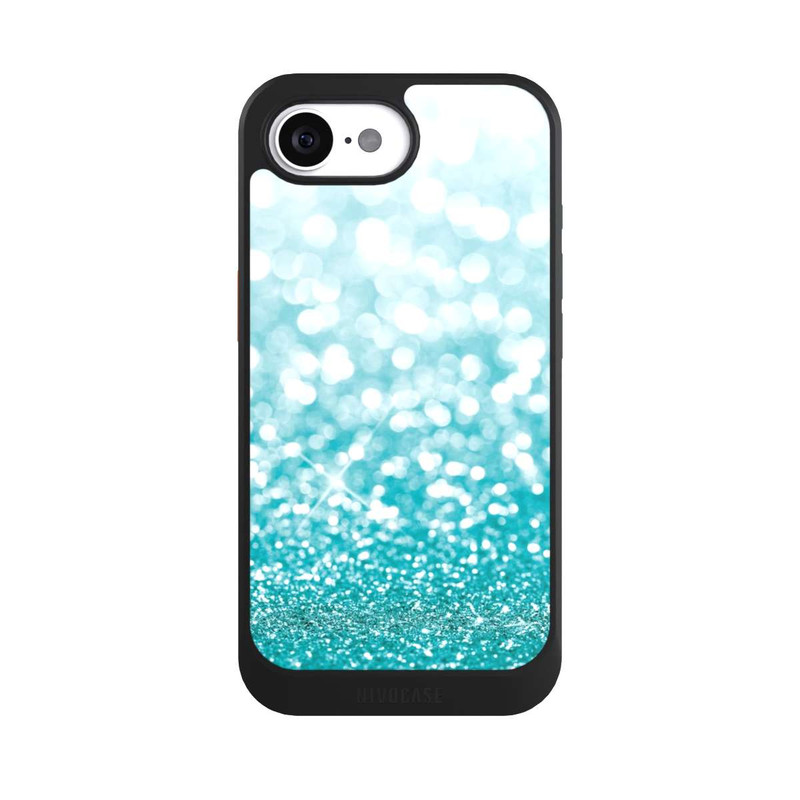 iPhone 16e NIVOcore Pluie de Paillettes Pétroles Look