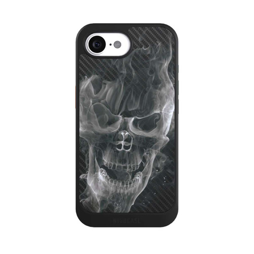 Apple iPhone 16e NIVOcore rauchender Totenkopf Carbon