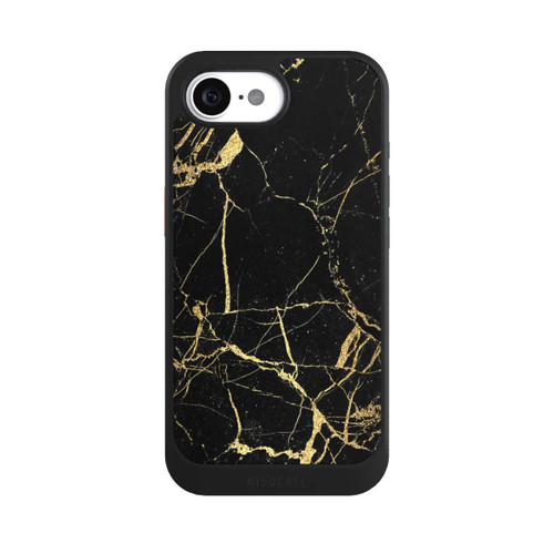 Apple iPhone 16e NIVOcore Schwarzgoldener Marmor-Look