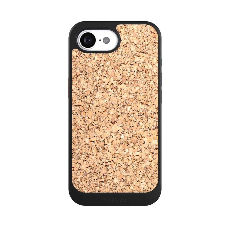 iPhone 16e NIVOcore Kork Holzlook