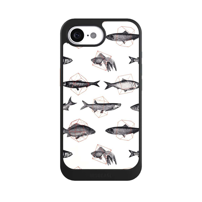 iPhone 16e NIVOcore Fische in Geometrie