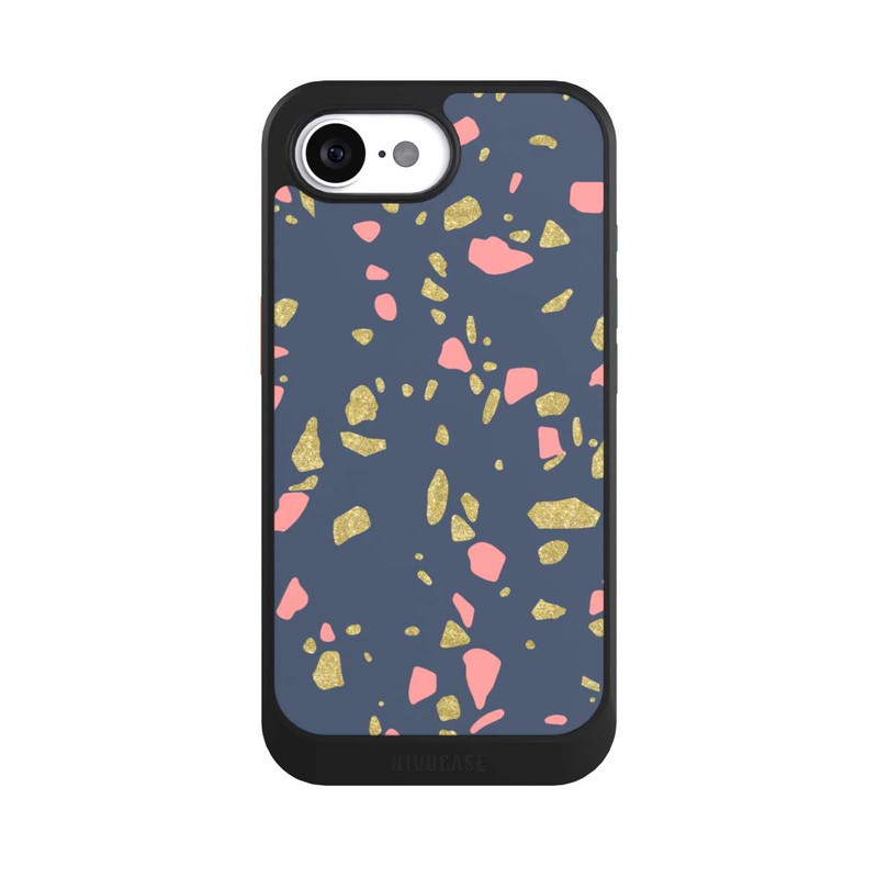 iPhone 16e NIVOcore Terazzo Gold-Optik