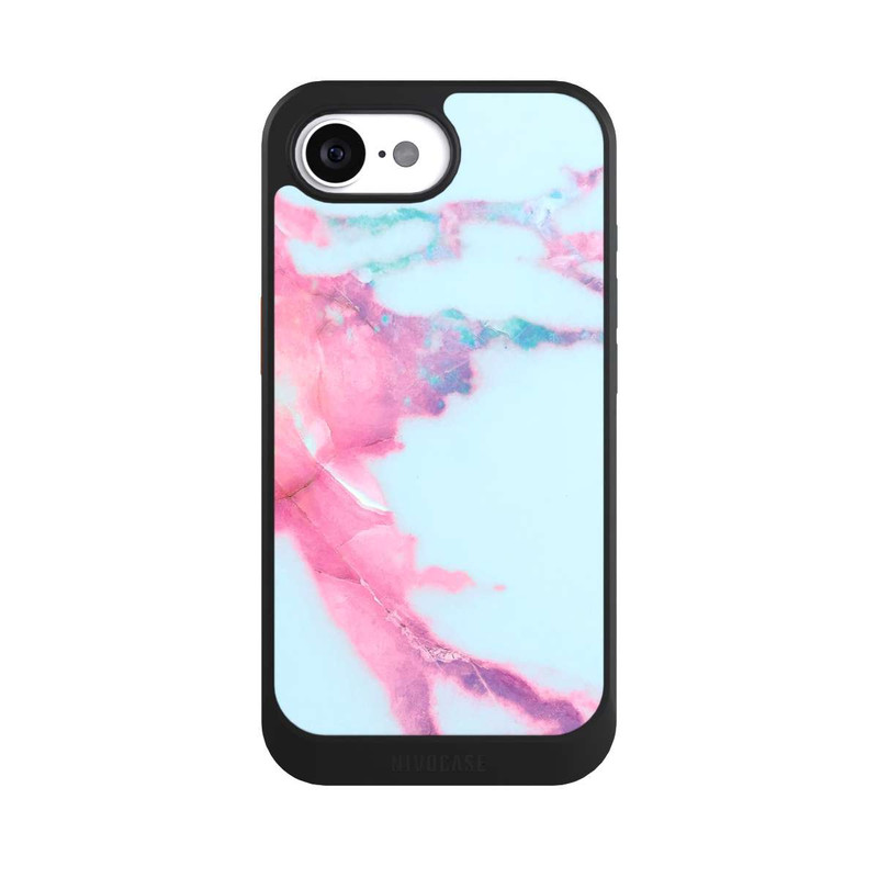 iPhone 16e NIVOcore Light Blue Iridescent Vein Marble