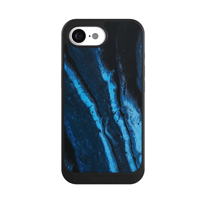 iPhone 16e NIVOcore Blue oil texture
