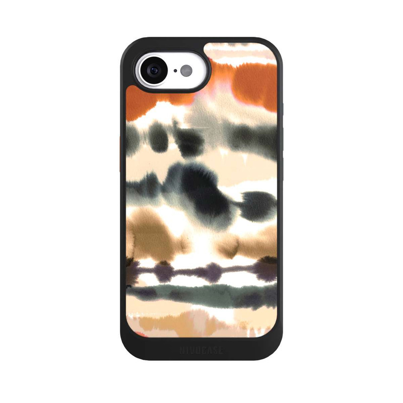 iPhone 16e NIVOcore Weiche nautische Aquarelllinien Orange