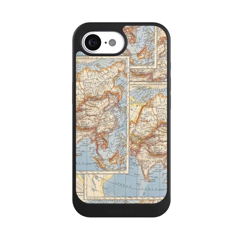 iPhone 16e NIVOcore Carte du monde vintage
