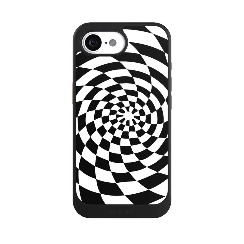 iPhone 16e NIVOcore Illusion en noir et blanc